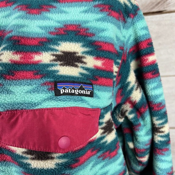 Patagonia Synchilla Aztec Tribal Fleece Snap T Pullover - Picture 9 of 14